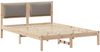 vidaXL Bettrahmen mit Kopfteil Taupe 135 x 190 cm Massives Kiefernholz 878132 Bild 2