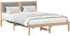 vidaXL Bettrahmen mit Kopfteil Taupe 135 x 190 cm Massives Kiefernholz 878132 Bild 3