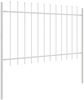 vidaXL Gartenzaun Woerden Weiß 1,7 x 1 m Pulverbeschichteter Stahl 42003880 Bild 4