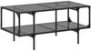 vidaXL Couchtisch mit Glasplatte Schwarz 98,5x50x45 cm Stahl 846043 Bild 2