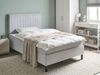Boxspringbett Stoff COUNTESS 120 x 200 cm Hellgrau Bild 3