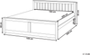 Bett mit Lattenrost OLENDON 160x200 cm Holz Heller Holzfarbton Bild 2