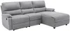 Vente-unique - LUNANO Sofa Stoff Grau - B 170 cm x H 98 cm x L 234 cm Bild 5