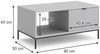 Couchtisch Eliza Grau 90 x 50 cm Vicco Bild 3