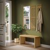 Bellamio 'Sava' Garderobenpaneel, Bambus, 110x25 cm, Wandgarderobe mit 8 Haken, 2er Set Bild 2