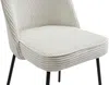 Vente-unique - ALPALI Stuhl SamtStoff Beige - B 57,5 cm x H 83,5 cm x L 50 cm Bild 5