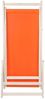 Strandstuhl mit Armlehne Strandliege Holz Liegestuhl Gartenliege Sonnenliege Faltliege Orange Bild 4