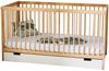 Kids Collective Babybett Kinderbett Gitterbett 70x140 höhenverstellbar & herausnehmbare Sprossen, mit Schublade und Matratze | Buchenholz Natur sehr stabil Made in Europe Bild 2