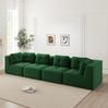 Modulares 4-Sitzer-Sofa, Cord, rahmenlos, mit 104 cm Tiefe & kein Aufbau, 386x104x69 cm, Grün Bild 3