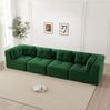 Modulares 4-Sitzer-Sofa, Cord, rahmenlos, mit 104 cm Tiefe & kein Aufbau, 386x104x69 cm, Grün Bild 2