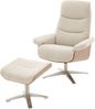 Amasra Loungesessel inkl. Hocker - LAKE slate grey / schwarz matt pulverbeschichtet / Eiche hell Bild 4