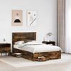 vidaXL Bettrahmen Geräucherte Eiche 135 x 190 cm Holzwerkstoff 3410330 Bild 3