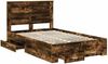 vidaXL Bettrahmen Geräucherte Eiche 135 x 190 cm Holzwerkstoff 3410330 Bild 5