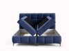 Boxspringbett Schlafzimmerbett SOPHIE 100x200cm Stoff Salvador Dunkelblau Bild 3
