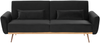 Beliani 'EINA' Schlafsofa, 3-Sitzer Sofa, Samtstoff, Schwarz, 86 x 81 x 210 cm Bild 2