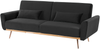 Beliani 'EINA' Schlafsofa, 3-Sitzer Sofa, Samtstoff, Schwarz, 86 x 81 x 210 cm Bild 5