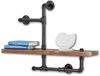KHG Stand-Regal, Wand-Regal, Bücherregal, 1-4 Ablagen/Böden in verwitterter Eichenoptik mit viel Platz, max. Belastbarkeit bis 30 kg, Industrie-Vintage-Retro-Design, aus Metall/Holzwerkstoff Bild 5
