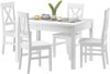 Repräsentative Essgruppe mit Tisch und 4 Stühle Kiefer Massivholz waschweiß 90.70-51 B W-Set 23 Bild 2