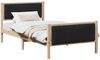 vidaXL Bettgestell Braun und Schwarz 100 x 200 cm Massivholz Kiefer 878491 Bild 2