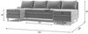 AX LIVING Samt Couch mit Schlaffunktion Hoyton 270 cm in Braun – Eleganz & Komfort Bild 3