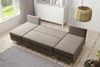 AX LIVING Samt Couch mit Schlaffunktion Hoyton 270 cm in Braun – Eleganz & Komfort Bild 2