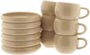 Lissa Bonna Biscuit Kaffeetassen mit Untertellern - 12-teiliges-Set in Beige, 215 ml Bild 2