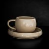 Lissa Bonna Biscuit Kaffeetassen mit Untertellern - 12-teiliges-Set in Beige, 215 ml Bild 4