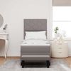 vidaXL Boxspringbett mit Kopfteil Taupe 80 x 200 cm Stoff 3344104 Bild 3