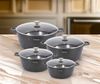 8 tlg Kochtopf Set Topf Induktion Anti Haft 20-24-28-32cm Schwarz Bild 2