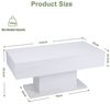 radelldar Couchtisch Wohnzimmertisch Hochglanz mit Beleuchtung modern 110x55x50cm,USB Bild 4