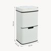 Sensor Mülleimer Venna Edelstahl Beige 62L [en. casa] Bild 3
