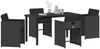 vidaXL Garten Essgruppe 5 pcs Schwarz Poly-Rattan 3380690 Bild 3