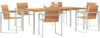 vidaXL Garten Essgruppe 7 pcs Massives Teakholz und Edelstahl 3334827 Bild 3