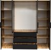 Mirjan24 'Bado Lux 4D' Kleiderschrank mit Schubladen und Spiegel, Laminatplatte Eiche Wotan / Schwarz, 200 x 58 x 196 cm Bild 4