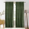 Jibenhome Verdunkelungsvorhang Samt Gardine 2er-Set, Blickdicht Vorhänge Blumen Multifunktionsband, Scheibengardine für Deko Wohnzimmer Schlafzimmer Bild 2