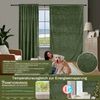 Jibenhome Verdunkelungsvorhang Samt Gardine 2er-Set, Blickdicht Vorhänge Blumen Multifunktionsband, Scheibengardine für Deko Wohnzimmer Schlafzimmer Bild 3