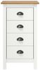 vidaXL Sideboard Hill Weiß 46x35x80 cm Massivholz Kiefer 288914 Bild 2