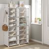 Vasagle Rollcontainer, Aktenschrank, Büroschrank mit 3 Schubladen: 2 aus Stoff, 1 Schublade aus Spanplatte, mit Rollen, Holz, Stoff, vintagebraun-schwarz, 43 x 42 x 67,5 cm Bild 5