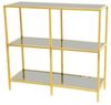 Ablageregal >3021-39< in Gold, Glas - 100x93x36cm (BxHxT) Bild 2