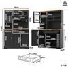 STILVORA Hochschrank Küchenschrank mit arbeitsplatte Küchenbuffet mit LED-Licht schwarz (Hochschrank – LED-Beleuchtung, 1-St, 104*40*180cm) Bild 4