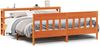 vidaXL Massivholzbett ohne Matratze Wachsbraun 180x200 Kiefernholz 3306257 Bild 2