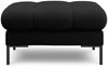 Micadoni Hocker Mamaia 1-Sitzer Strukturierter Stoff Neve Schwarz schwarze Beine Bild 2
