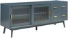 Fernsehschrank Susa mit Glas-Front 160x40x65 cm Grau [en. casa] Bild 2