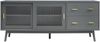 Fernsehschrank Susa mit Glas-Front 160x40x65 cm Grau [en. casa] Bild 4