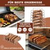 eluno Spareribs Halter, für bis zu 6 Spareribs für Smoker, Grill und Backofen, aus hochwertigem Edelstahl Bild 3