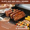 eluno Spareribs Halter, für bis zu 6 Spareribs für Smoker, Grill und Backofen, aus hochwertigem Edelstahl Bild 4