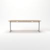 Rheinland Möbel Statio Schreibtisch 200x100 cm höhenverstellbar ±10 mm – in Asteiche – XXL-Bürotisch für Führungsebene & Konferenzräume, gerader Fuß, Kabelwanne, einfache Montage, FSC® zertifiziert Bild 2