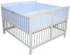Micoland Kinderbett Zwillingsbett Zwillingskinderbett mit 2 Matratzen 120x120cm + Nestchen Bild 3