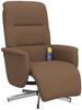 vidaXL Massagesessel mit Fußteil Braun Stoff 356576 Bild 2