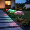 2x RGB LED Solarleuchte, Stecklampe, Schwarz, Farbwechsel, H 60 cm Bild 4
